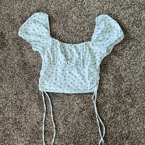 Soft Floral Cropped Top